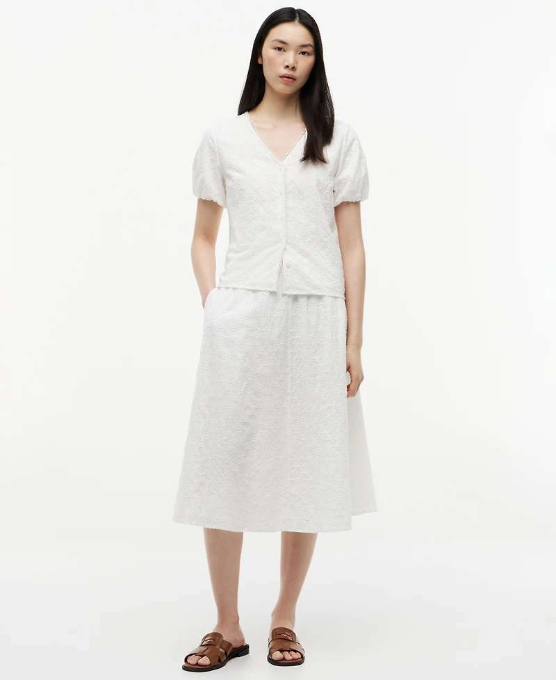 Tommy Hilfiger Women's Broderie Elasticated Waist Skirt