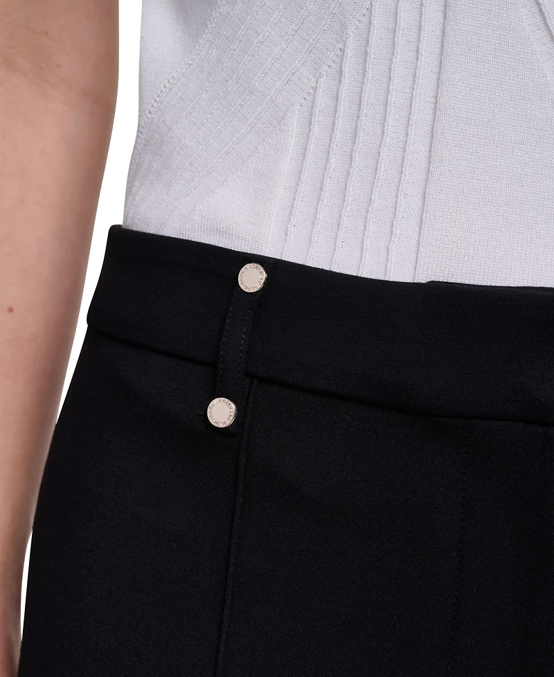 Karl Lagerfeld Paris Women's Ponte Mid-Rise Pants