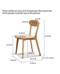 sumyeg Solid Oak Dining Chair with Fas Grade Wood Frame for Dining Room and Living Room