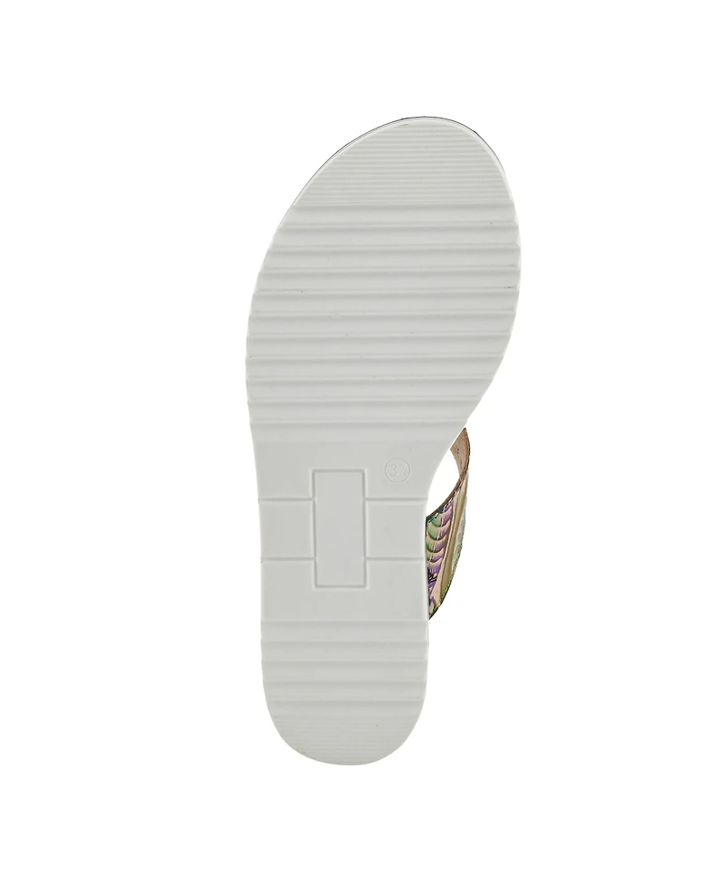 L'Artiste Woman's Spring Step Naomi-Monarch Slides with Leather Upper