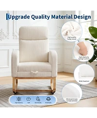 gaomon Recliner Armchair, Rocking Chair Nursery Chairs with Foot Rest for Living Room,Bedroom