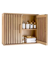 Costway Bathroom Wall Cabinet, Wall Mounted Medicine Cabinet , Adjustable Shelves