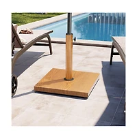 Pellebant Umbrella Base Holder Square Weighted Stand for Outdoor Market Umbrella, Cement Concrete Steel