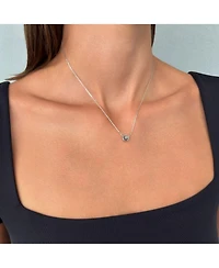 Adornia Fine Silver Plated Hexagon Labradorite Pendant Necklace