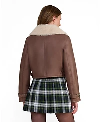 Furniq Uk Women's Avery Shearling Aviator Jacket