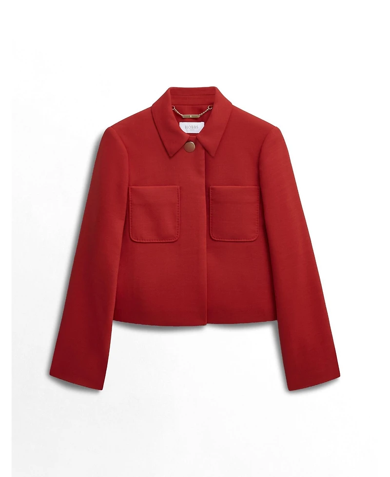 Hobbs London Women's Nessie Boxy Collard Jacket