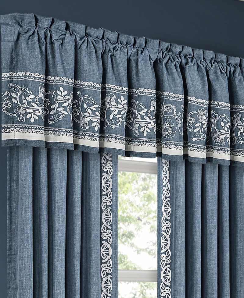 J Queen New York Chantalee Window Straight Valance, 18" x 88"