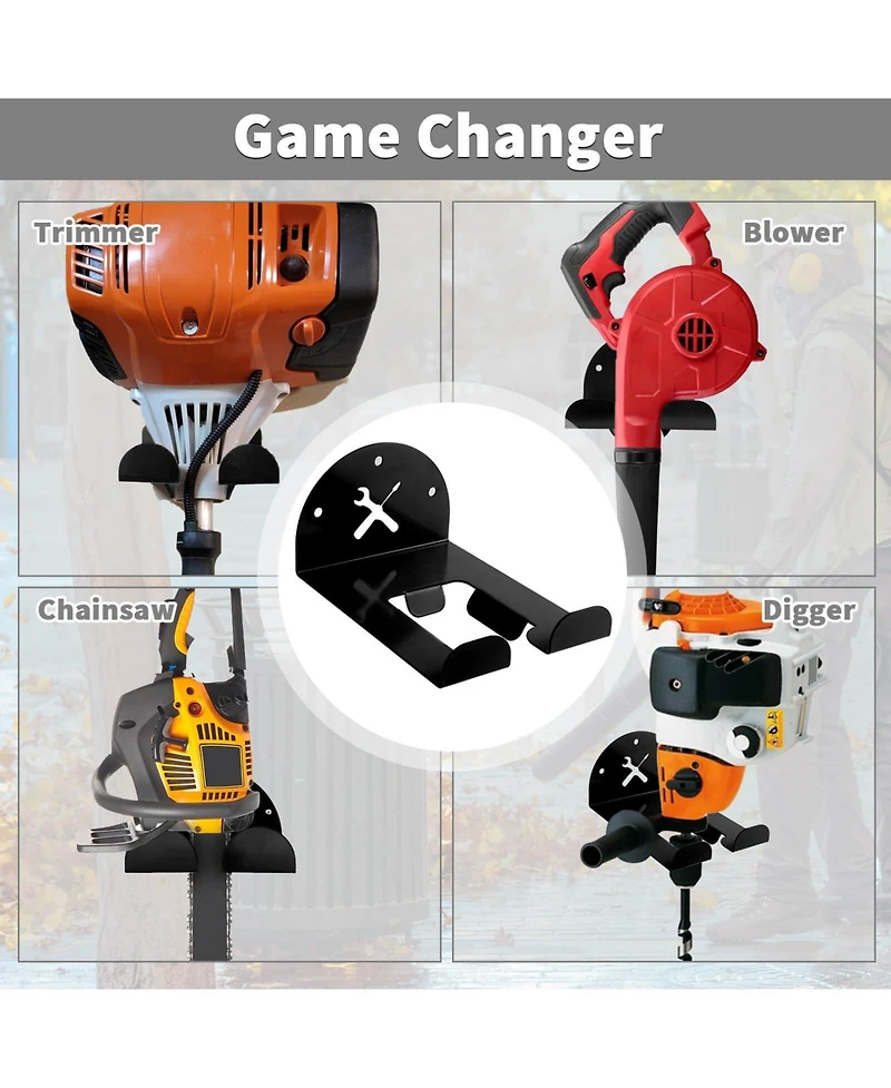Xdovet Trimmer Rack Wall Mount Weed Eater Hanger Tool Organizer Hooks