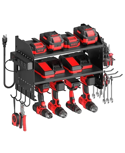 Xdovet Power Tools Organizer Charging Station Wall Mount Drills Storage Gifts Men Father