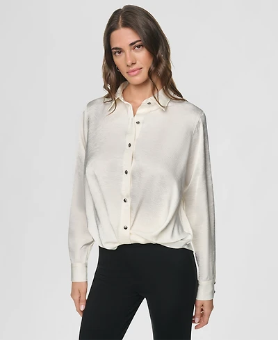 Dkny Women's Long-Sleeve Twist-Front Blouse
