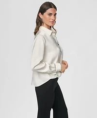 Dkny Women's Long-Sleeve Twist-Front Blouse