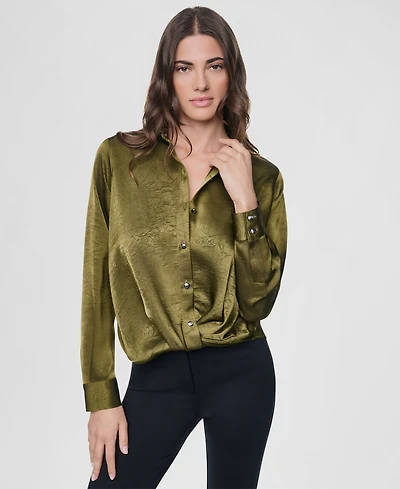 Dkny Women's Long-Sleeve Twist-Front Blouse