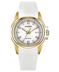 Citizen Women's Veya White Silicone Strap Watch 33.4mm