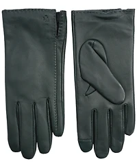 Lauren Ralph Women's Side Vent Leather Touch Gloves