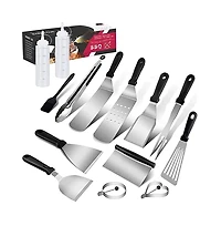 Cowin 14Pcs Flat Top Bbq Griddle Accessories Kit Professional Bbq Grill Tools Set for Outdoor Bbq Camping