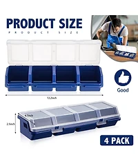 Xdovet Screw Organizer Box With Lid Compartments Stackable Hardware Storage Bin