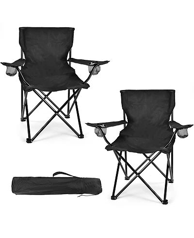Aofar 2 Pack Camping Chairs Portable Foldable Beach Picnic Outdoor