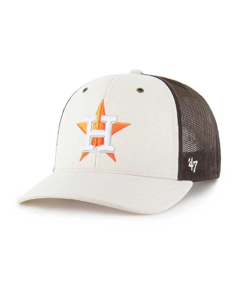 Carhartt x '47 Men's Natural/Brown Houston Astros Undyed Trucker Adjustable Hat