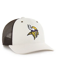 Carhartt x '47 Men's Natural/Brown Minnesota Vikings Undyed Trucker Adjustable Hat