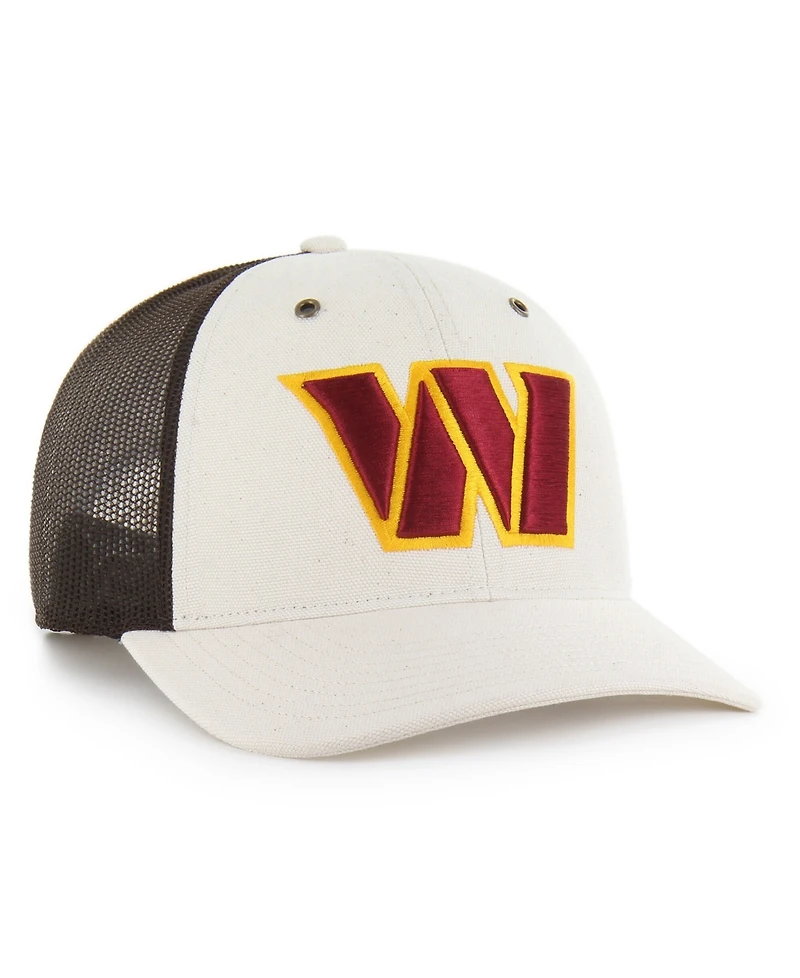 Carhartt x '47 Men's Natural/Brown Washington Commanders Undyed Trucker Adjustable Hat