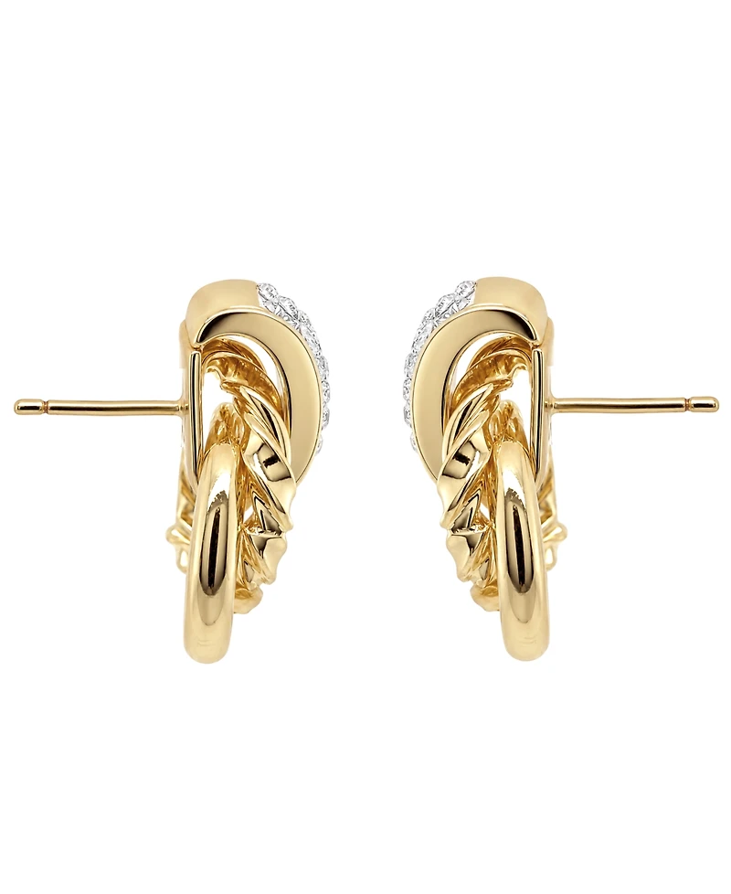 And Now This Crystal Gold-Tone Plated Drop Post Earrings
