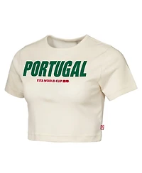 Outerstuff Women's Natural Portugal Fifa World Cup 2026 Elote Squad Cropped T-Shirt