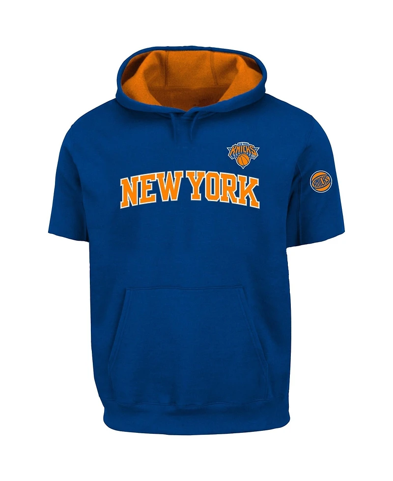 Fanatics Men's Jalen Brunson Blue New York Knicks Big & Tall Short Sleeve Hoodie