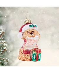 Christopher Radko Festive Furry Friend Gem Ornament