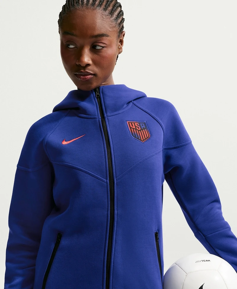 Nike Women's Royal Usmnt Tech Fleece Windrunner Full-Zip Hoodie