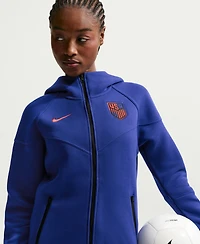 Nike Women's Royal Usmnt Tech Fleece Windrunner Full-Zip Hoodie
