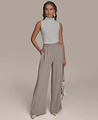 Donna Karan New York Petite Pinstripe Wide-Leg Pants