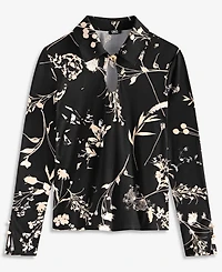 I.n.c. International Concepts Women's Print Long-Sleeve Blouse, Macy's Exclusive