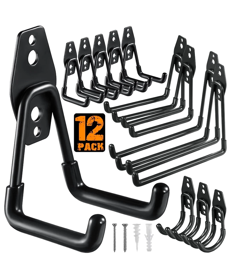 Xdovet Heavy Duty Steel Wall Mount Organizer for Tools Ladders Hose Bikes Ropes Bulk Items