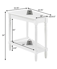 Convenience Concepts French Country Manor 14" Wood No-Tools Wedge End Table
