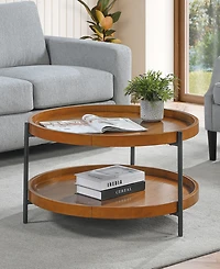 Convenience Concepts Lunar 30" Wood Round Coffee Table