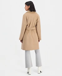 Calvin Klein Women's Double-Breasted Wrap Knit-Collared Coat
