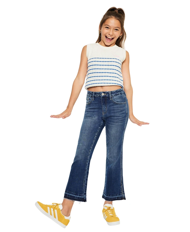 KanCan Big Girls Liza High Rise Crop Flare Jeans