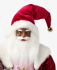 Holiday Lane Whimsy African American Standing Santa with Tree and Gifts, Macy's Exclusive