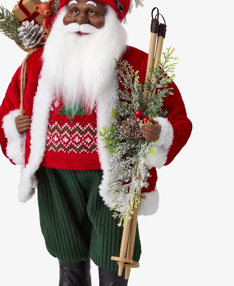 Holiday Lane Heritage African American Standing Santa, Macy's Exclusive
