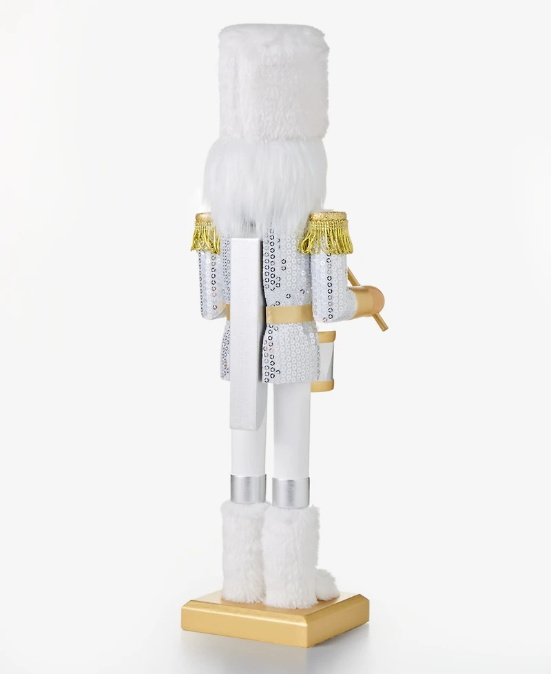 Holiday Lane Opulence Faux Fur Trim Drummer Nutcracker, Macy's Exclusive
