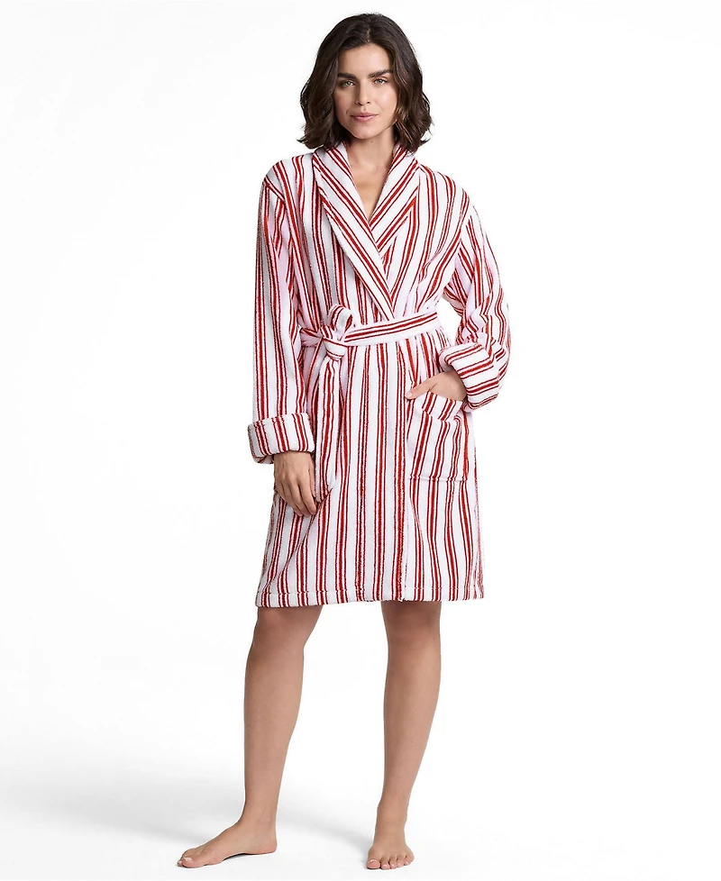 Lands' End Women's Soft Terry Long Sleeve Knee Length Robe