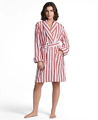 Lands' End Women's Soft Terry Long Sleeve Knee Length Robe