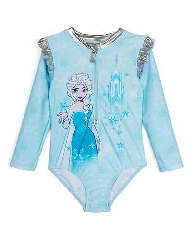 Frozen Toddler Girls Disney Queen Elsa Upf 50+ One Piece Bathing Suit