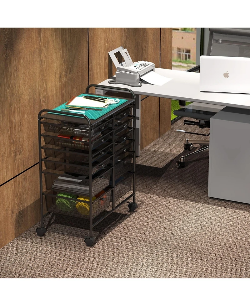 Xdovet Utility Cart Rolling Craft Organizer Drawers