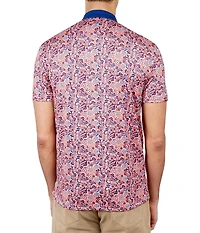 Society of Threads Men's Regular Fit Floral Paisley Performance Polo