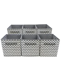 Sorbus 6 Pack 11 Inch Foldable Storage Cubes with Handle- for Organizing Home, Shelves, Nursery, Playroom, Closet and More