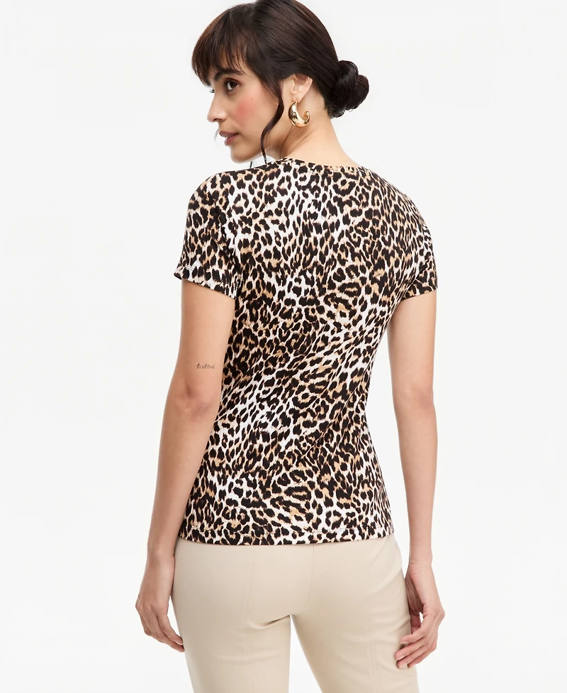 I.n.c. International Concepts Women's Printed Short-Sleeve Crew T-Shirt, Macy's Exclusive