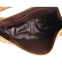 Pre-Owned Prada Large Demi-Lune Shoulder Bag Suede