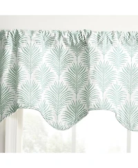 Ellis Curtain Palmetto Cotton Scallop Poly-Cotton Lined Rod Pocket Valance