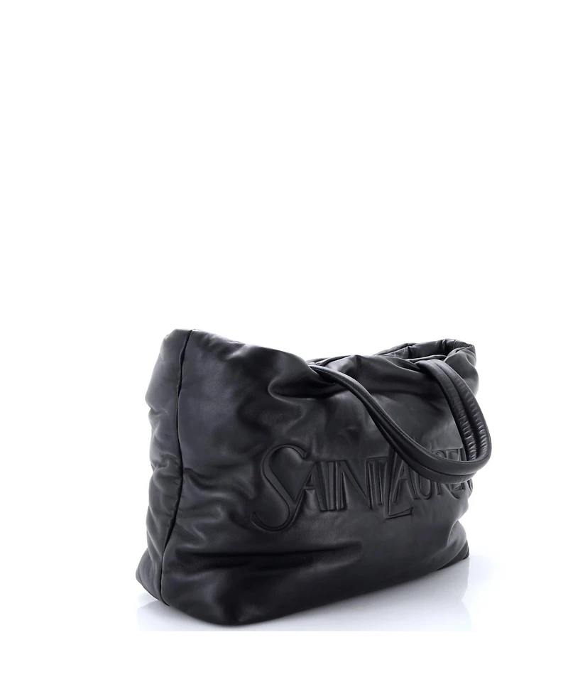 Pre-Owned Saint Laurent Debossed Logo Tote Padded Leather